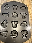 Wilton Ultra 12 Cookie Baking Pan Cars, Trucks, Rocket Boys Themed Party Sport. Fixed Price $20.00.
