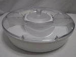 Pampered Chef Chillzanne Covered Round Veggie Fruit Sectional Server Tray # 2791. Fixed Price $21.99.