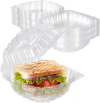 Clear Hinged Take Out Food Container Disposable Humberger Sandwiches Box 240 Pcs. Fixed Price $34.99.