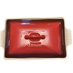 Creuset Rectangular Heritage Casserole With Lid Stoneware Cerise. Fixed Price $80.25.