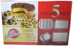 5-PIECE Non-stick Wilton Bake It Better Cookie Sheet Pan Round Cake Set Baking. Fixed Price $9.00.