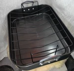 Oneida Aluminum Roaster Extra Large With Non-stick Baking Rack 18"X14" Clean. Fixed Price $29.77.