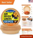 Disposable Air Fryer Liners, 9 Inch, For Simply Hassle-free Cooking. Fixed Price $23.99.