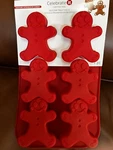 New Christmas Silicone Baking Gingerbread Men Red Cookie Treat Mold Celebrate It. Fixed Price $13.99.