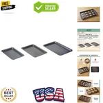 Nifty Cookie & Baking Sheets Set Of 3 Non-stick Coated Steel, Dishwasher Sa.... Fixed Price $26.39.