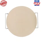 Ceramic Pizza Stone W/ Steel Holder Round Hand Wash Only Oven Safe Heats Evenly. Fixed Price $37.95.