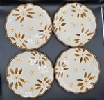 Temptations By Tara Old World Brown/beige Salad/dessert Plates Set Of 4. Fixed Price $36.00.