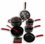 Rachael Ray Create Delicious Hard Anodized Nonstick Cookware Pots And Pans Set. Fixed Price $114.99.