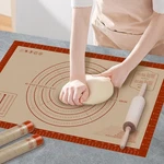 Extra Large Silicone Pastry Mat With Measurements For Baking And Rolling Dough. Fixed Price $12.04.