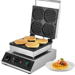 Restaurant Waffle Maker 4PCS Set 1750W Commercial Round Non-stick Iron. Fixed Price $199.99.