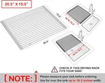 Surpahs Silicone Steel Roll-up Dish Drying Rack 20.5 X 15.5". Fixed Price $23.00.