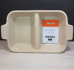 Le Creuset Cerise Red Heritage Divided Baking Serving Dish 19OZ Each Side Nwt. Fixed Price $95.50.