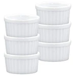 Hic Ramekins, Fine White Porcelain, 2.5-INCH, 2-OUNCE Capacity, Set Of 6. Fixed Price $16.89.