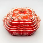 Set Of 6 Nesting Baking Serve Ware Dishes Temptations Tara Floral Lace. Fixed Price $79.97.