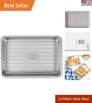 Bakeware Sheet Pan, Warp Resistant Nonstick Baking Aluminized Steel. Fixed Price $35.59.