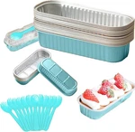 Mini Loaf Pans With Lids And Spoons, Disposable Rec Aluminum Foil. Fixed Price $11.37.