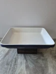 Emile Henry France 19.05 Rectangular Baking Dish Cobalt Blue Stoneware 10"X8". Fixed Price $42.00.