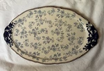 Temp-tations Floral Lace-blue Oval Serving Platter PPP-YT-800476. Fixed Price $20.00.
