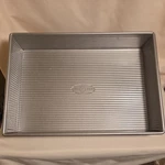 Bakeware Rectangular Cake PAN,9 X 13" Nonstick & Quick Release Coating, Made Usa. Fixed Price $19.09.