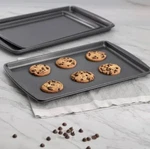 Gibson Home Love To Bake Nonstick Steel Jelly Roll 3 Piece Baking Sheet Set. Fixed Price $31.00.