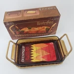 Vintage Anchor Hocking Fire Amber Cuisine 2 Pc Set 1.5 Qt Dish & Basket Nos. Fixed Price $44.95.