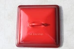 Creuset Stoneware Square Casserole Lid Only (no Dish Included) 8.5 Inch Red. Fixed Price $26.99.