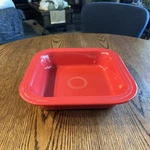 Fiestaware Square Baker Scarlet Casserole Dish Red Pan 9X9. Fixed Price $39.99.