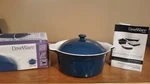 Brand New Dutch Oven Casserole 2 Quart With Lid By Aroma Doveware Cobalt Blue. Fixed Price $15.99.