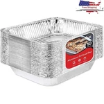 Aluminum Foil Pans Set Bbq Grilling Baking Roasting Takeout Disposable. Fixed Price $23.48.