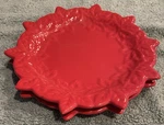 Set Of Temptations 8 Red Salad/dessert Plates By Tara CERP-421. Fixed Price $15.00.