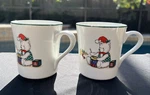 Set Of 2 Anchor Dinnerware Holiday Memories Cups Porcelain Xmas. Fixed Price $15.00.