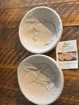 Snaildigit Set 2-9" Bread Proofing Natural Rattan Basket With Linen Liner. Fixed Price $24.00.