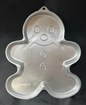 Vintage 1998 Wilton Giant Gingerbread Boy Holiday Cookie Pan 2105-6209. Fixed Price $8.86.