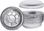 Whdepot 7'' Inch Round Tin Foil Pans Disposable Aluminum With Clear Lids.... Fixed Price $20.66.