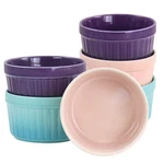 Crockpot Thornburg 6 Piece 12 Ounce Round Stoneware Ramekin Set Pastel Assort. Fixed Price $61.61.