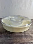 Pampered Chef Chillzanne Covered Round Veggie Fruit Sectional Server Tray # 2791. Fixed Price $29.95.