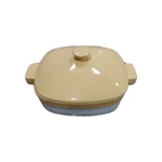 Kitchenaid Streamline Ceramic 4.2-QUART Casserole Covered Baking Dish Yellow. Fixed Price $46.00.