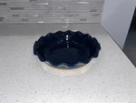 Emile Henry France Dark Blue 10 1/4" Pie Plate Baking Dish Ruffled Edges, 61.89. Fixed Price $19.99.