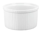 Pillivuyt Porcelain 8-CUP, 7-1/4-INCH Deep Classic Pleated Souffle Dish White. Fixed Price $102.57.