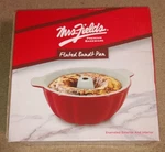 New Mrs. Fields Fluted Bundt Pan Interior & Exterior Enamel Red White. Fixed Price $12.50.