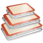 Baking Sheet Tray Cooling Rack With Silicone Mat Set, Stainless Steel .... Fixed Price $38.28.