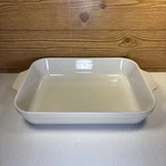 Emile Henry 14 X 11" Ceramic Tray Baking Dish - White/beige Enamel 96.36. Fixed Price $30.00.