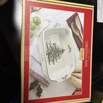 Spode Christmas Tree Rectangular Handled Dish 9.5 X 12 Inch Baking Nib. Fixed Price $55.50.