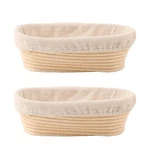 Doyolla Bread Proofing Baskets Set 2 10 Oval Shaped Inch, Beige. Fixed Price $36.99.