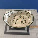 Temptations By Tara Old World Green 3.0 Quart Casserole Dish Handles Oval - New. Fixed Price $29.00.
