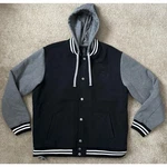 Sport-tek Auto Show Pocket Men's Rancid Jacket Hooded Size Xl Grey Black. Fixed Price $10.00.