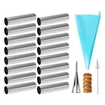 Joyeee 19 Pcs Cannoli Tubes Kits, Stainless Steel Molds, 4.7 In.... Fixed Price $29.58.