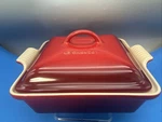 Le Creuset Heritage Stoneware Square Covered Baker, 9X9. Fixed Price $69.99.