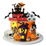 Halloween Cake Toppers Eyeballs Skull Head Spider Decorations Castle Hap.... Fixed Price $8.51.