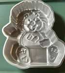 Vintage 1984 Wilton Brave Heart Lion Care Bear Cousins Cake Pan Mold 2105-3197. Fixed Price $15.00.